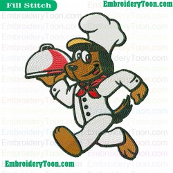 Dog Chef Embroidery Design 02