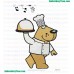 Dog Chef Holding A Dish Embroidery Design