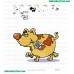 Dog Holding Flower Embroidery Design 03