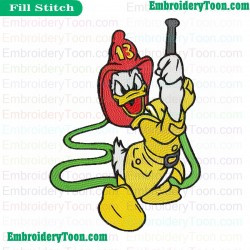 Donald Duck Embroidery Design 02