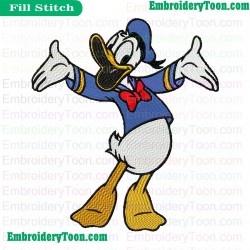 Donald Duck Embroidery Design 03