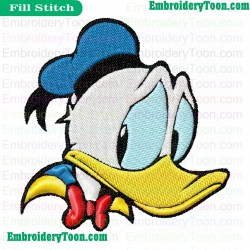 Donald Duck Sad Embroidery Design