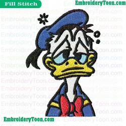 Donald Duck Upset Embroidery Design