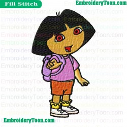 Dora The Explorer Embroidery Design 02