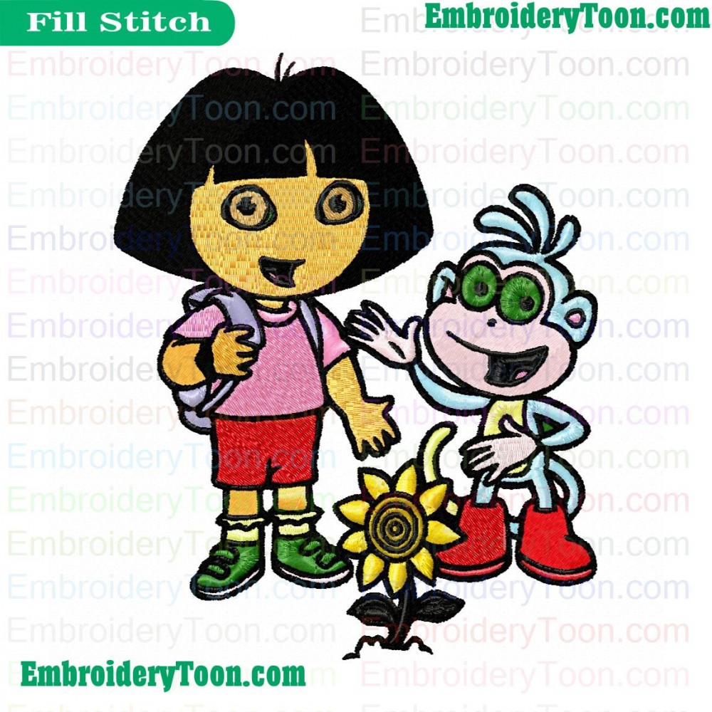 Dora The Explorer Embroidery Design 04 Dora The Applique Design, Dora The Embroidery Design, The Explorer Applique Design, The Explorer Embroidery Design, Dora Vector, Dora Embroidery Design, Dora Applique Design