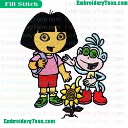 Dora The Explorer Embroidery Design 04