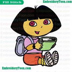 Dora The Explorer Embroidery Design 05