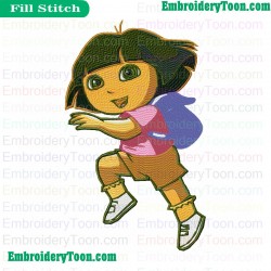 Dora The Explorer Embroidery Design 08