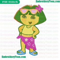 Dora The Explorer Embroidery Design 10