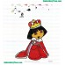 Dora The Explorer Princess Embroidery Design 01