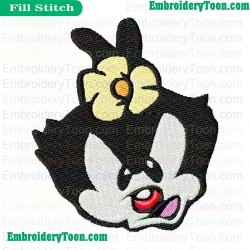 Dot Surbrised Face Embroidery Design