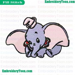 Dumbo Embroidery Design 01