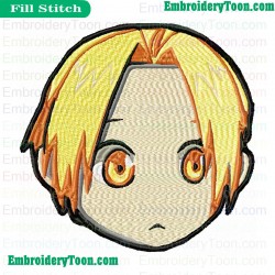 Edward Elric As Baby Fullmetal Alchemist Embroidery Design