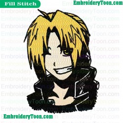 Edward Elric Fullmetal Alchemist Embroidery Design 10