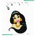 Face Princess Jasmine Embroidery Design