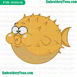 Fish Baloon Embroidery Design