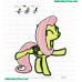 Fluttershy Shy Embroidery Design