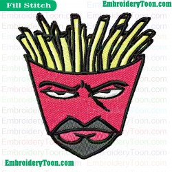Frylock Angry Embroidery Design