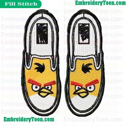 Funny Angry Birds Embroidery Design