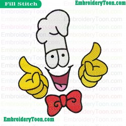 Funny Chef Embroidery Design