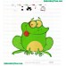 Funny Frog Embroidery Design 02