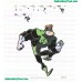 Funny Green Lantern Embroidery Design