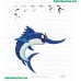 Funny Shark Fish Embroidery Design