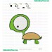 Funny Turtle Embroidery Design