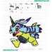 Gabumon Embroidery Design