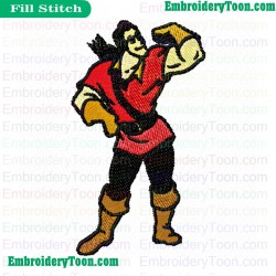 Gaston Beauty And The Beast Embroidery Design