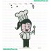 Girl Chef Embroidery Design 03