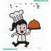 Girl Chef Embroidery Design 04