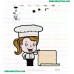 Girl Chef Embroidery Design