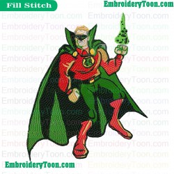 Green Lantern Alan Scott Embroidery Design