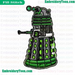 Green Lantern Dalek Embroidery Design 02