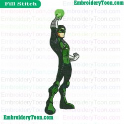 Green Lantern Embroidery Design 02