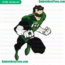 Green Lantern Embroidery Design 04