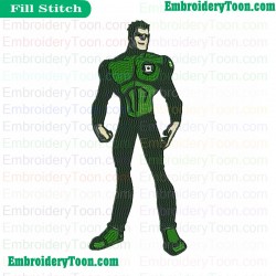 Green Lantern Embroidery Design 07