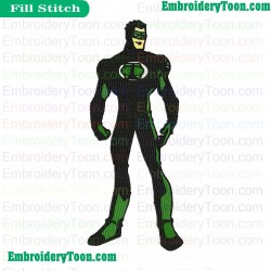 Green Lantern Embroidery Design 08