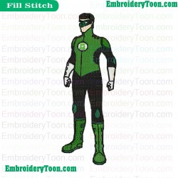 Green Lantern Embroidery Design 10