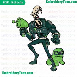 Green Lantern Jim Embroidery Design
