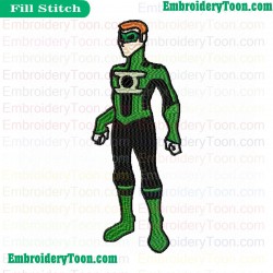 Green Lantern Mark Torres Embroidery Design