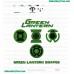 Green Lantern Shapes Embroidery Design