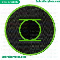Green Lantern Willpower Embroidery Design