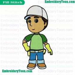 Handy Manny Embroidery Design 01