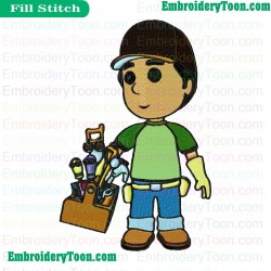 Handy Manny Embroidery Design 02