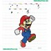 Happy Mario Embroidery Design
