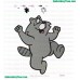 Happy Raccoon Embroidery Design 02