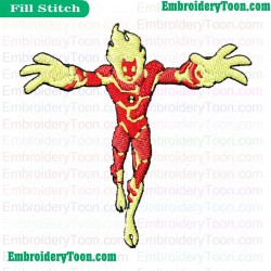 Heatblast Embroidery Design
