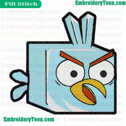Ice Bird Angry Birds Embroidery Design